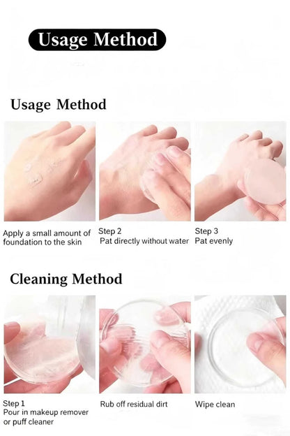 Soft Silicone Gel Powder Puff Sponge For Cosmetic Face Foundation BB Cream No Powder Eating Powder Cosmetic Puff Makeup Tools